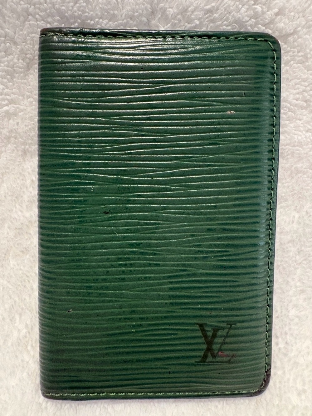 Louis Vuitton Dark Green Epi Leather Card & Passport Holder